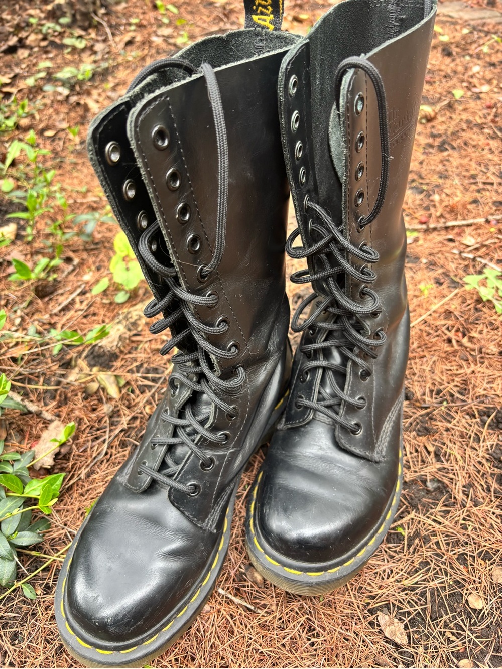 Dr. Martens Black Leather Boots 14-eye